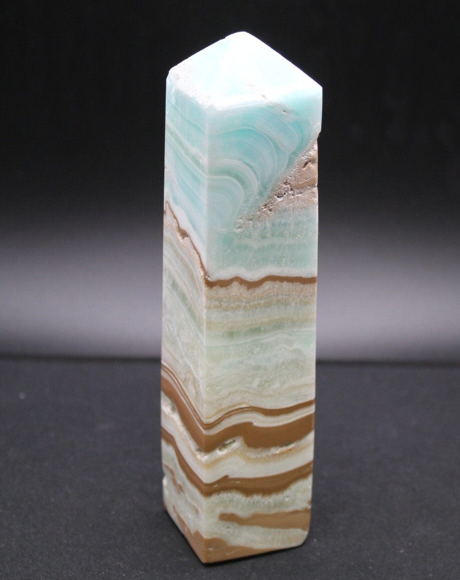 Crystal Tower Healing Crystals Display Rock Chocolate Mangano Calcite Onyx