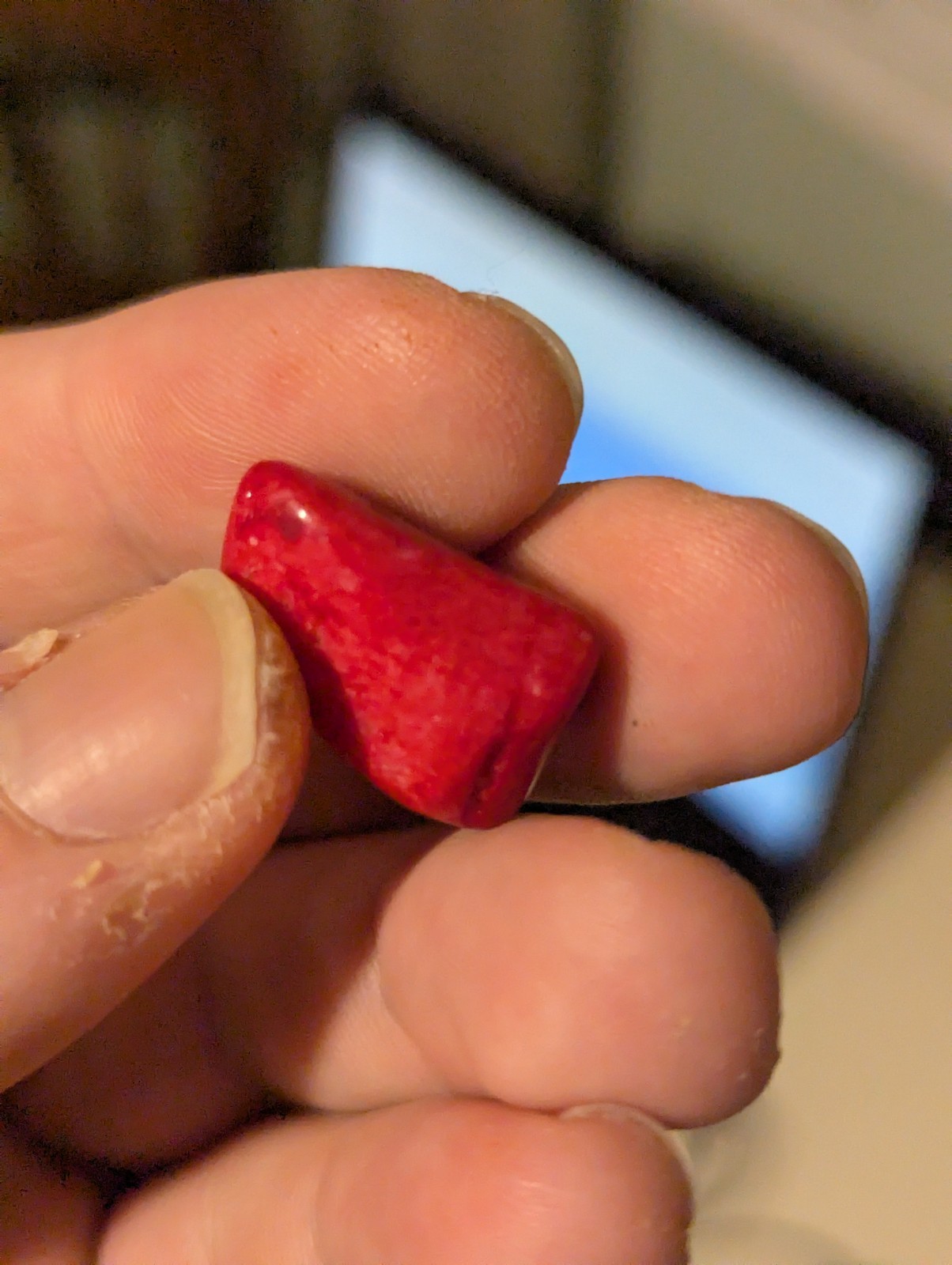 Small Beautiful Irregular Shaped Magenta Red Stone