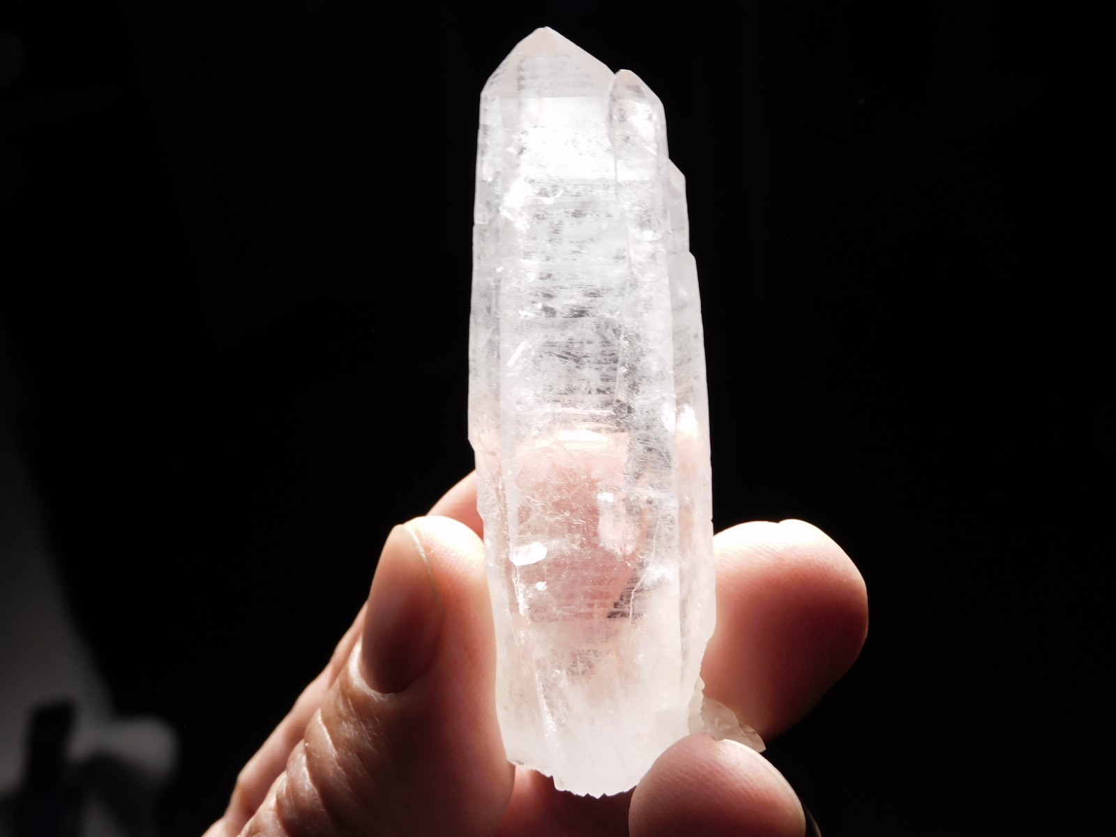 Long! Translucent! QUARTZ Crystal TWIN 100% Natural Brazil 46.1gr