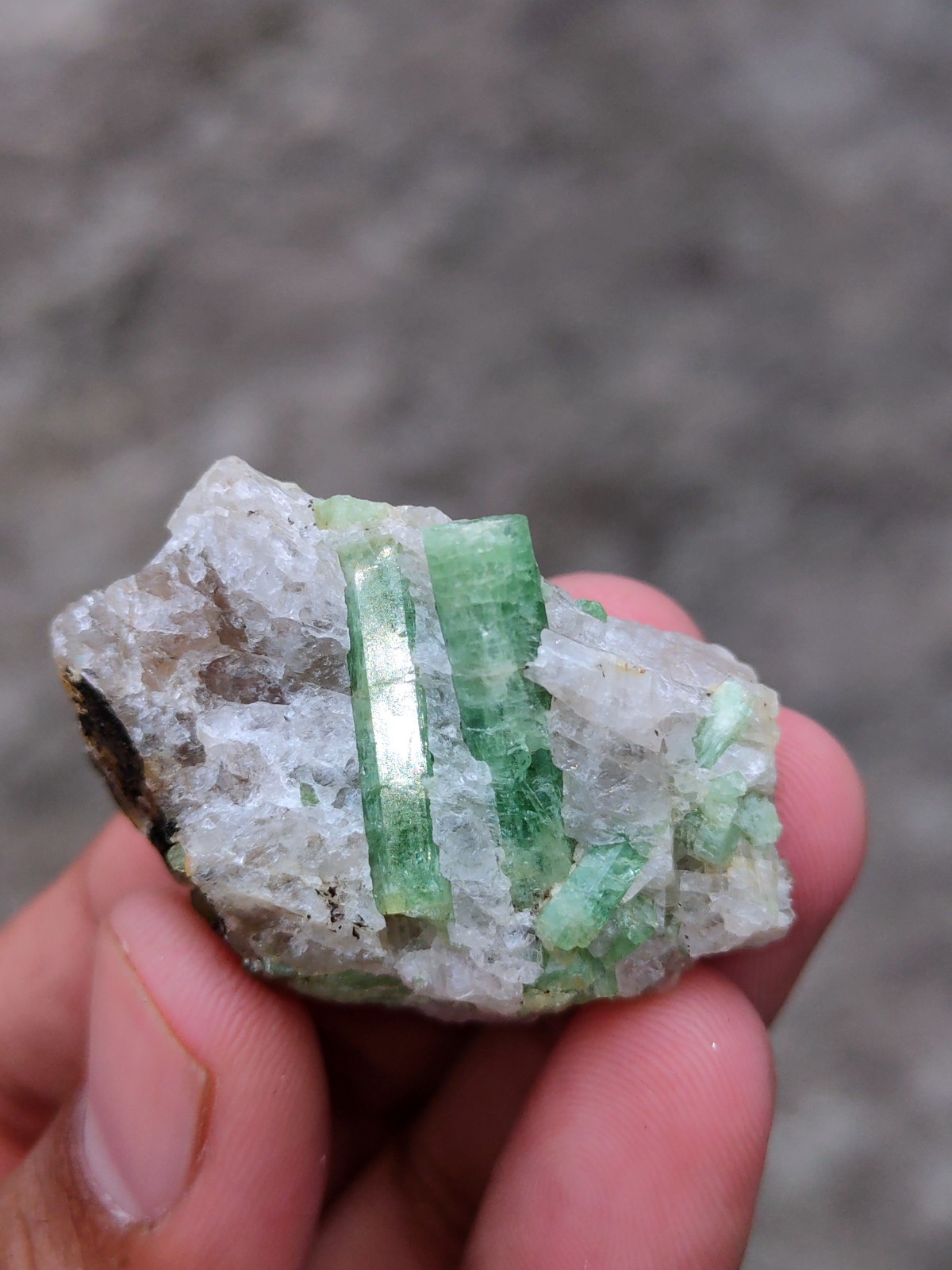 Emerald on Matrix Specimen Natural mineral Crystal