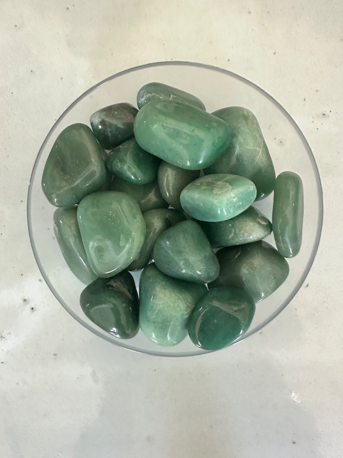 1/2 lb Green Aventurine Tumbled Stones – Bulk Polished Green Crystals Lot (8 oz)