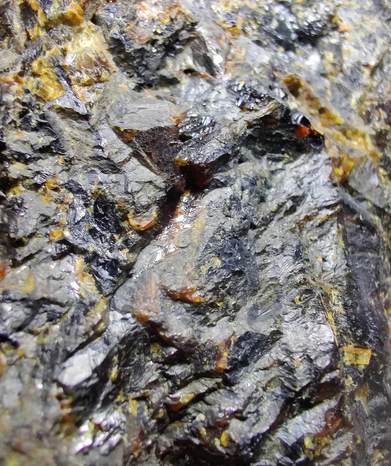 Sphalerite with Fluorite, Witherite, etc. UV. Cave in Rock, Illinois. 2.5 lbs.