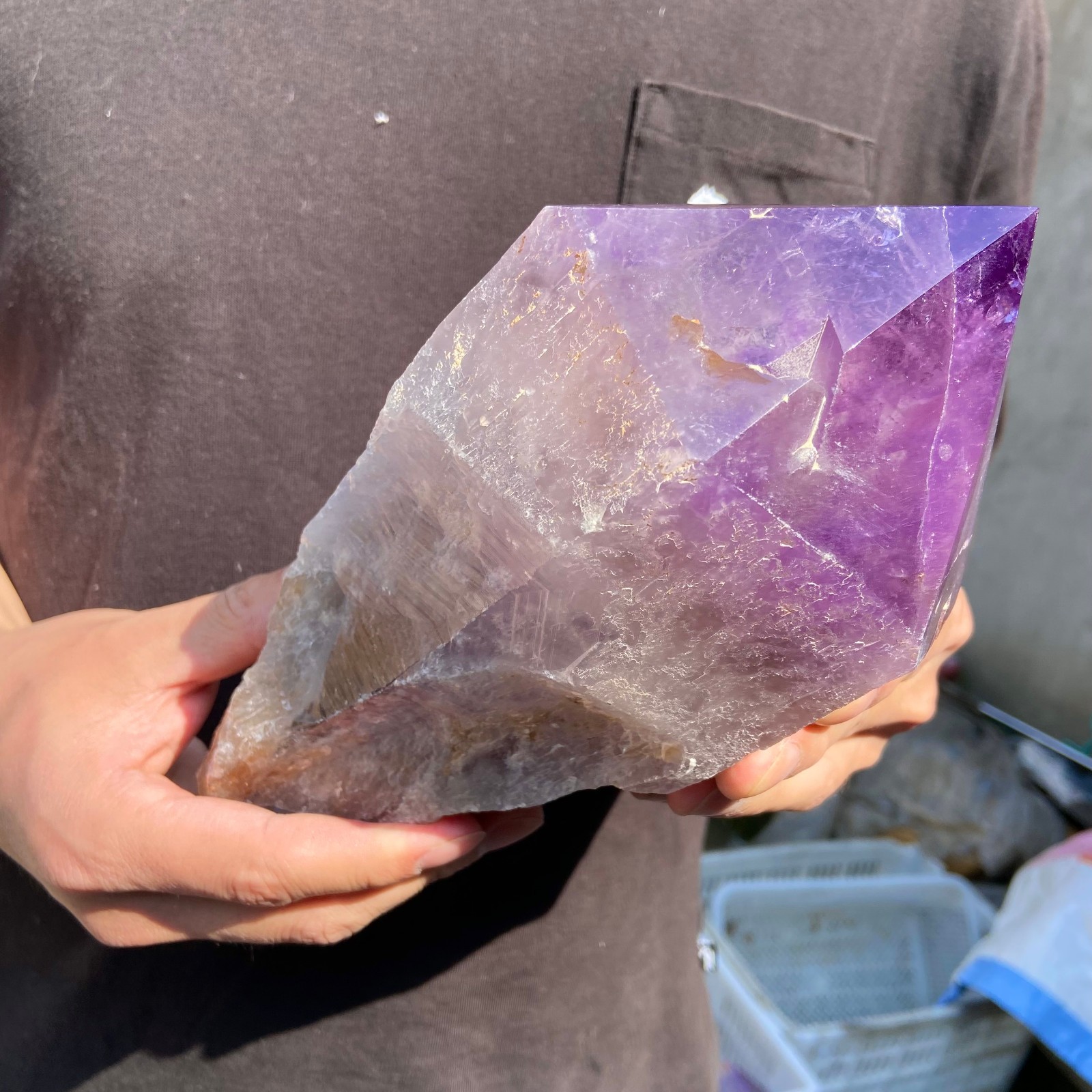 5.9lb Natural Amethyst Point quartz crystal polishing specimen Healing