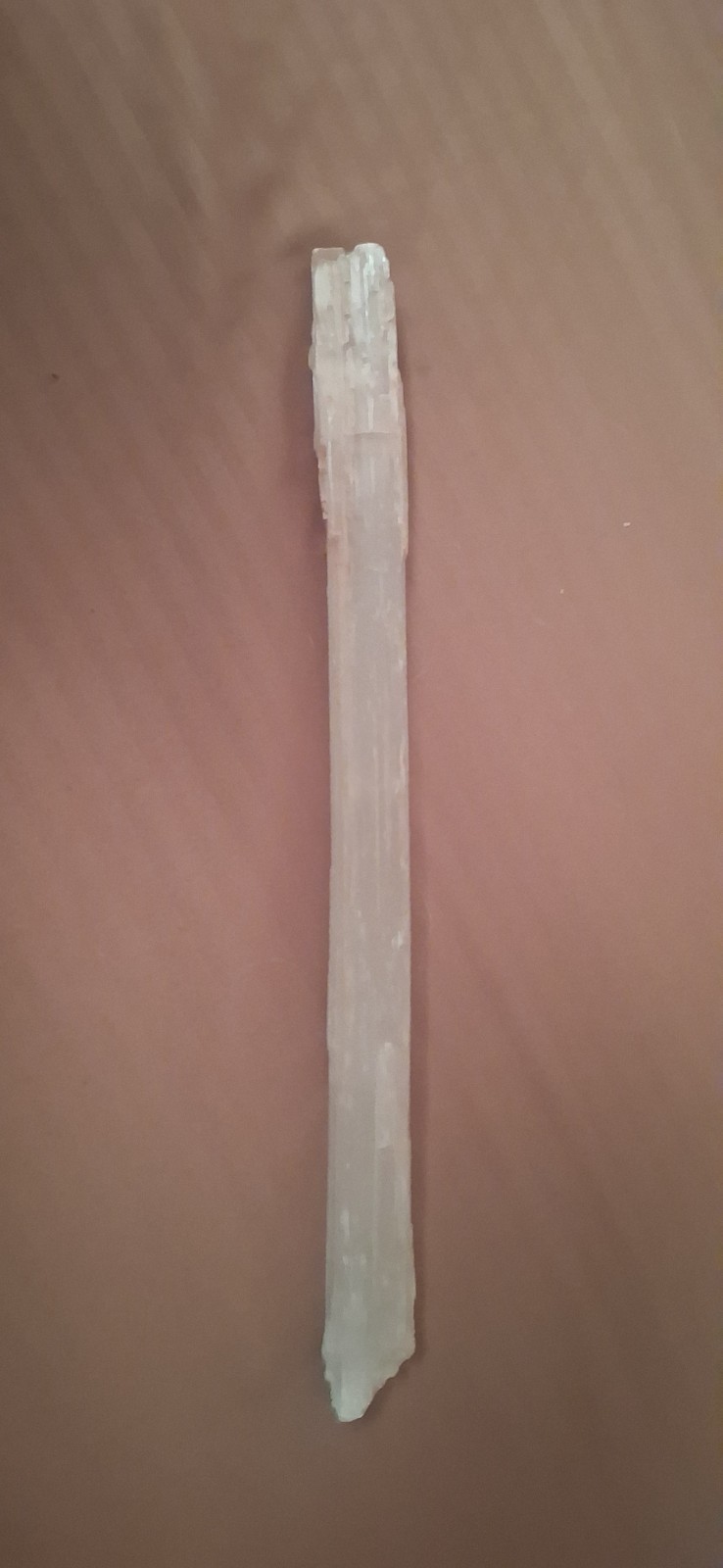 Long Clear White Crystal Mineral Wand Rod Specimen, Natural Shape, ~10 in