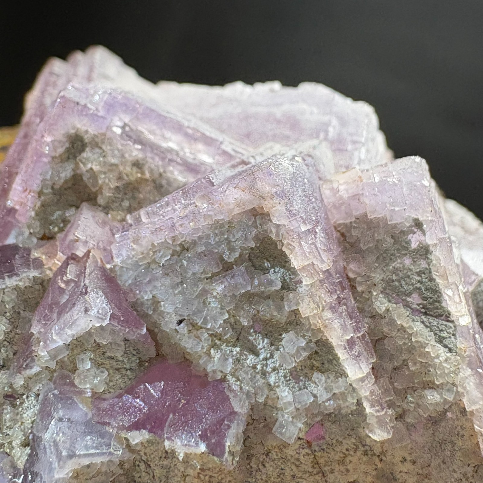 Rare Blue Phantom Fluorite Cluster Stepped Natural Crystal Raw Mineral Specimen