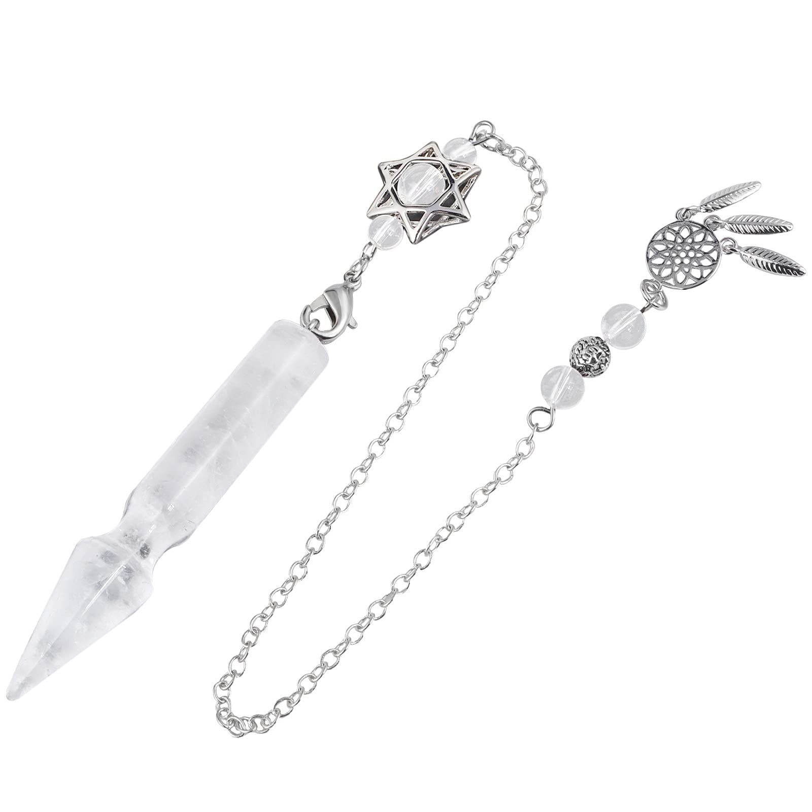 Crystal Point Pendulum for Divination Dowsing