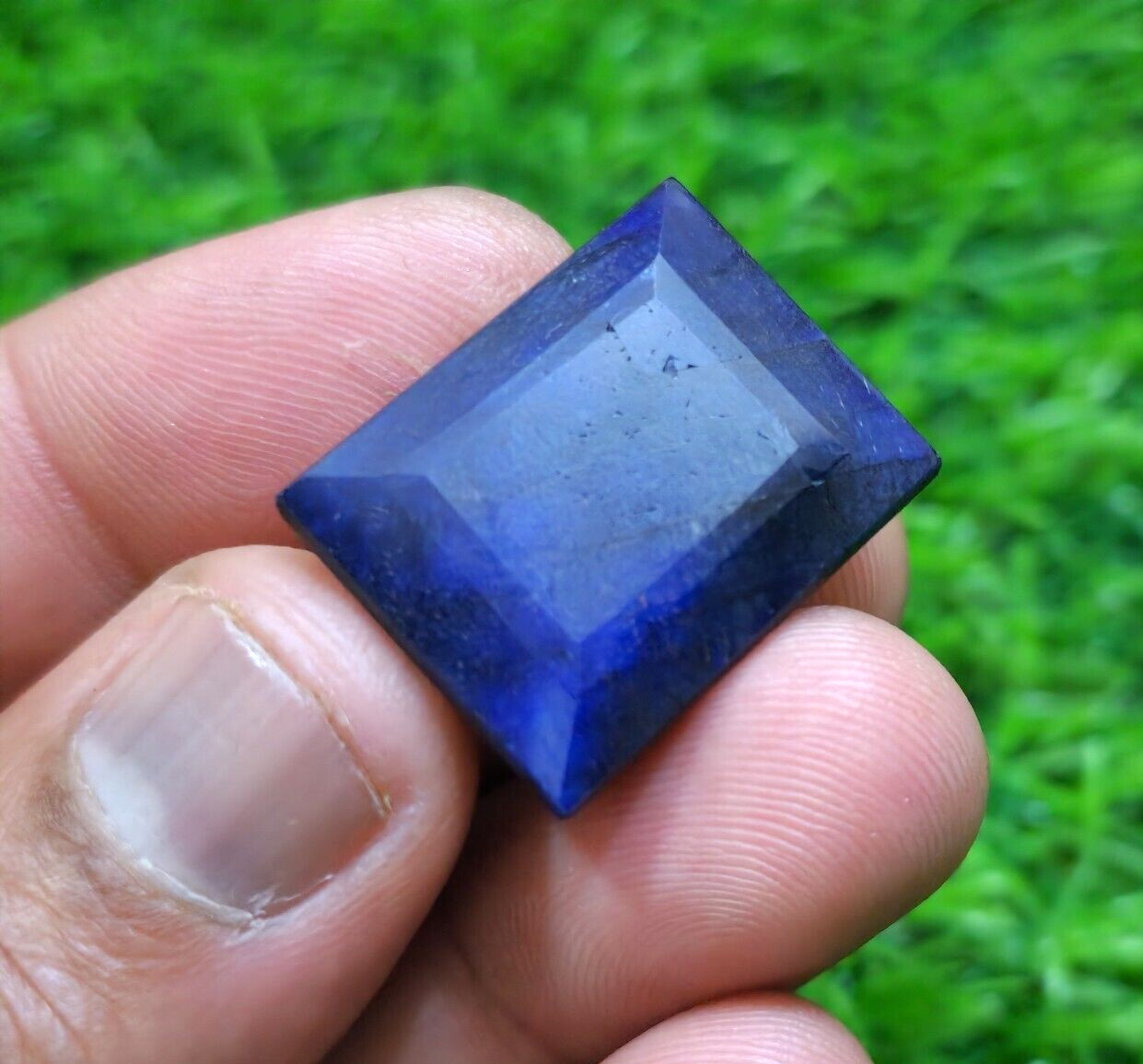 56.20 Crt Stunning Fine Blue Sapphire Faceted Octagon Loose Gemstone For Jewelry