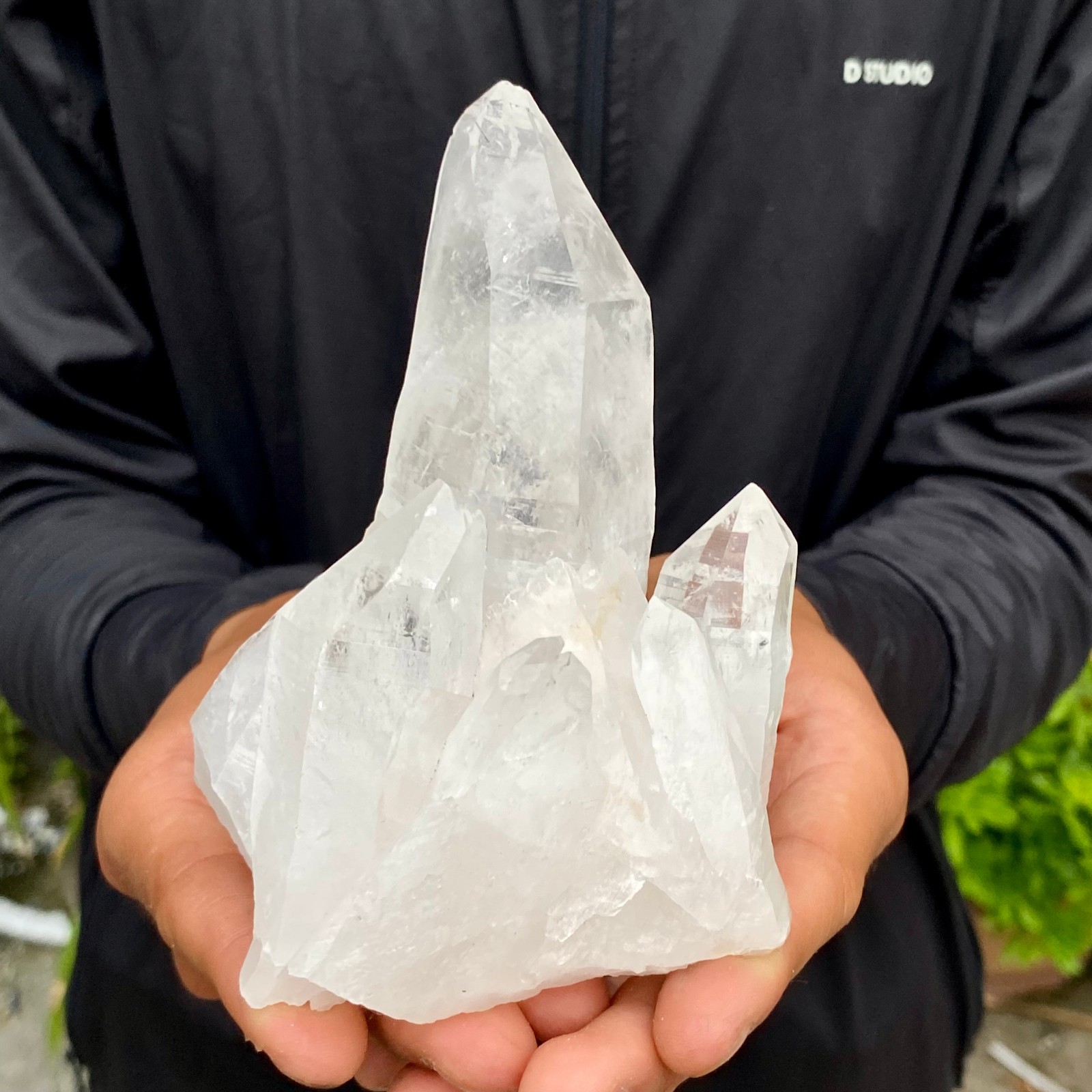 457G A+++ Natural white Crystal Himalayan quartz cluster /mineralsls