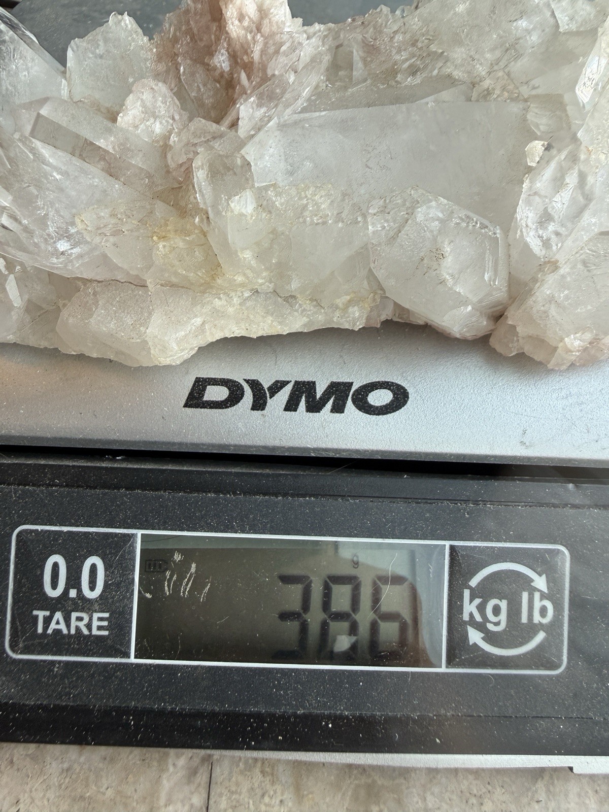 Natural Clear Quartz Crystal Cluster Geode Specimen Raw Quartz Point 386g