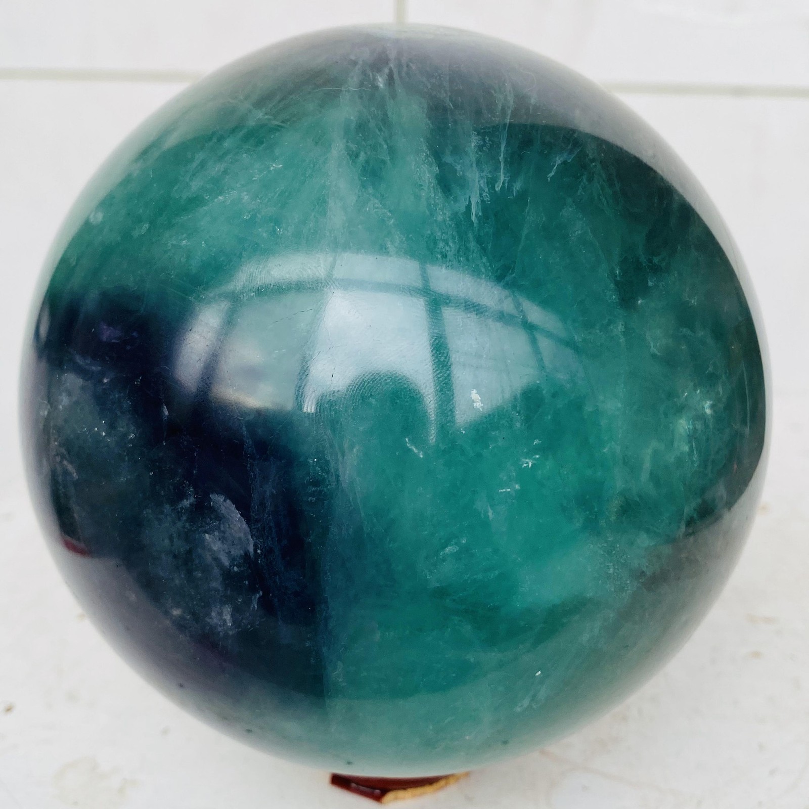 Natural Green Fluorite ball quartz crystal Sphere Reiki energy healing 2800g