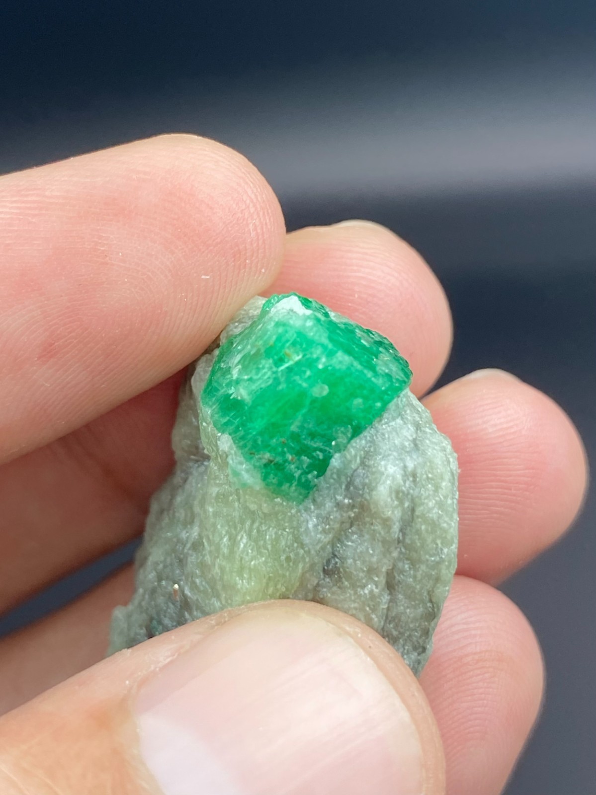 Green Emerald Crystal with Feldspar combine Specimen , Raw minerals