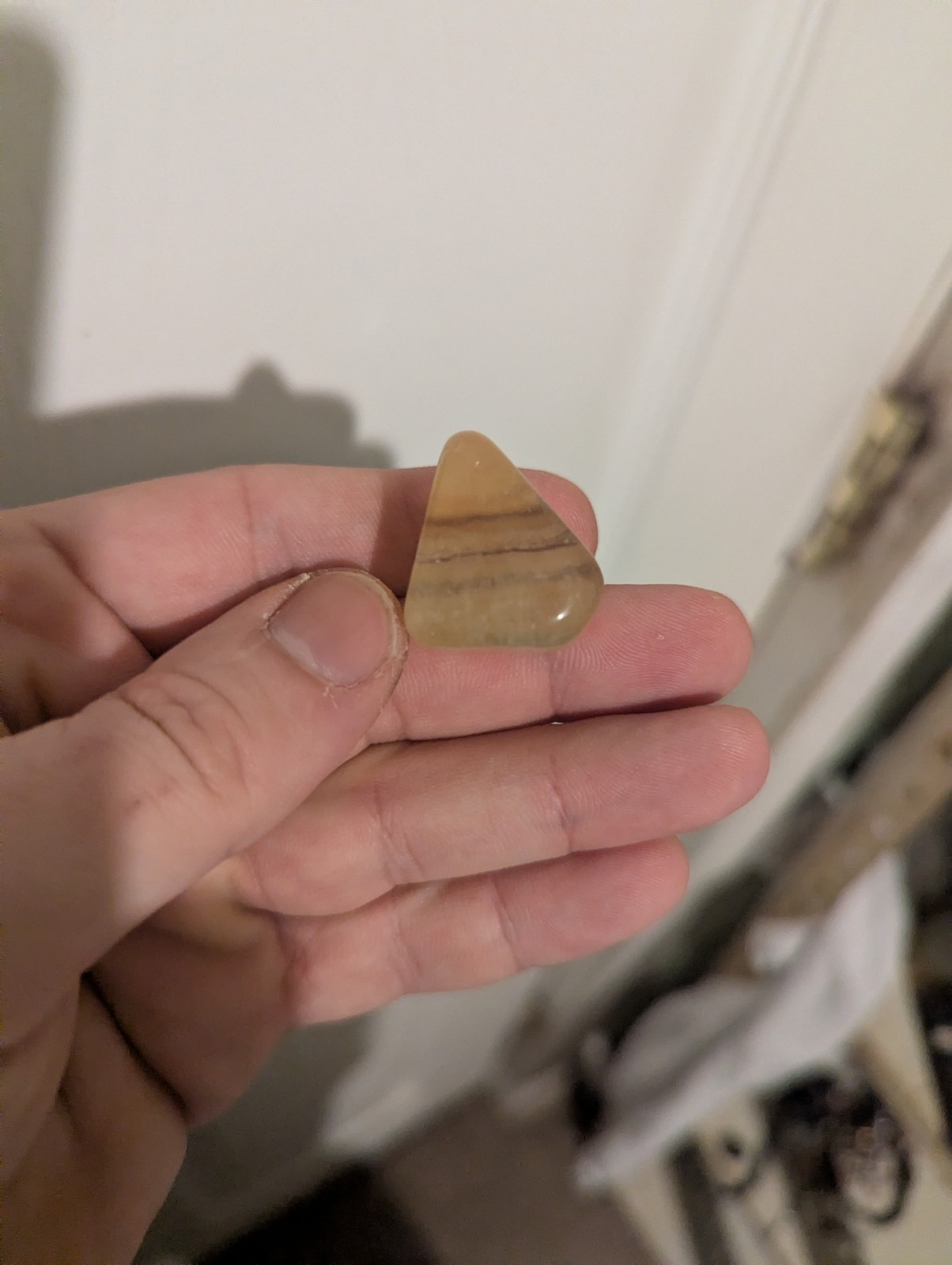 A Triangular Yellow Banded Rock