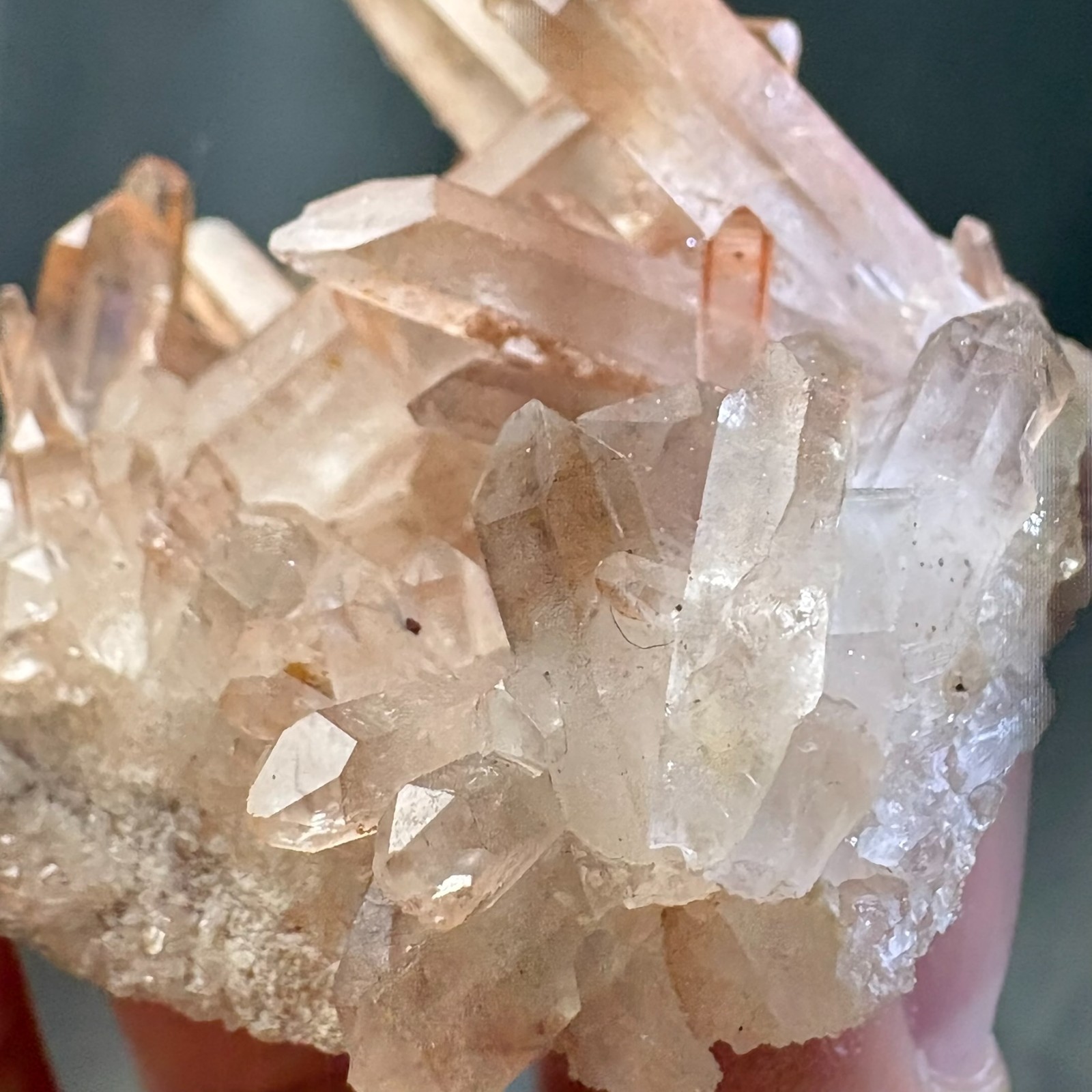Natural Quartz Cluster w/ Pyramid Inclusion Rare Specimen Raw Mineral Crystal