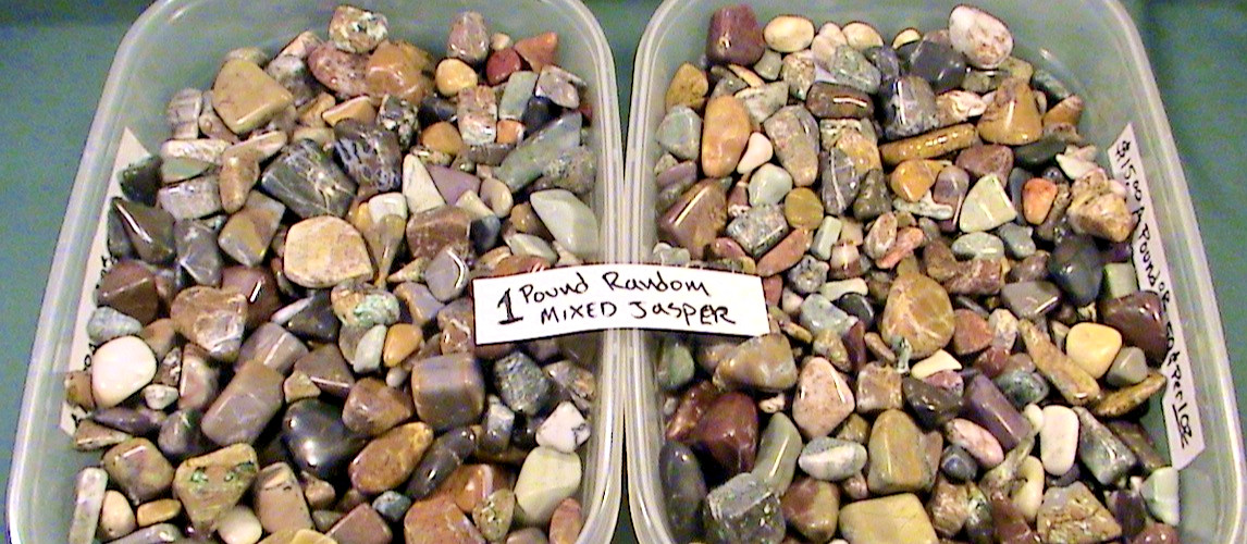 Mixed Polished Jasper Crystal Agate 1 Pound Random Lot, Random 1-Pound Lot #4