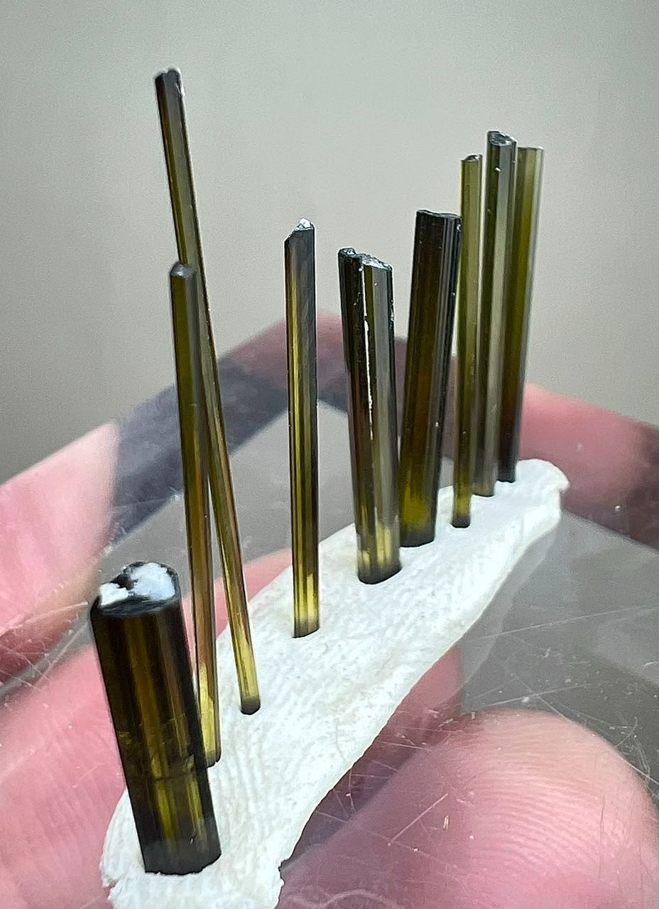 5Ct Natural Blue indicolite Tourmaline Crystals 9 Peices , Paprok mine @Afg