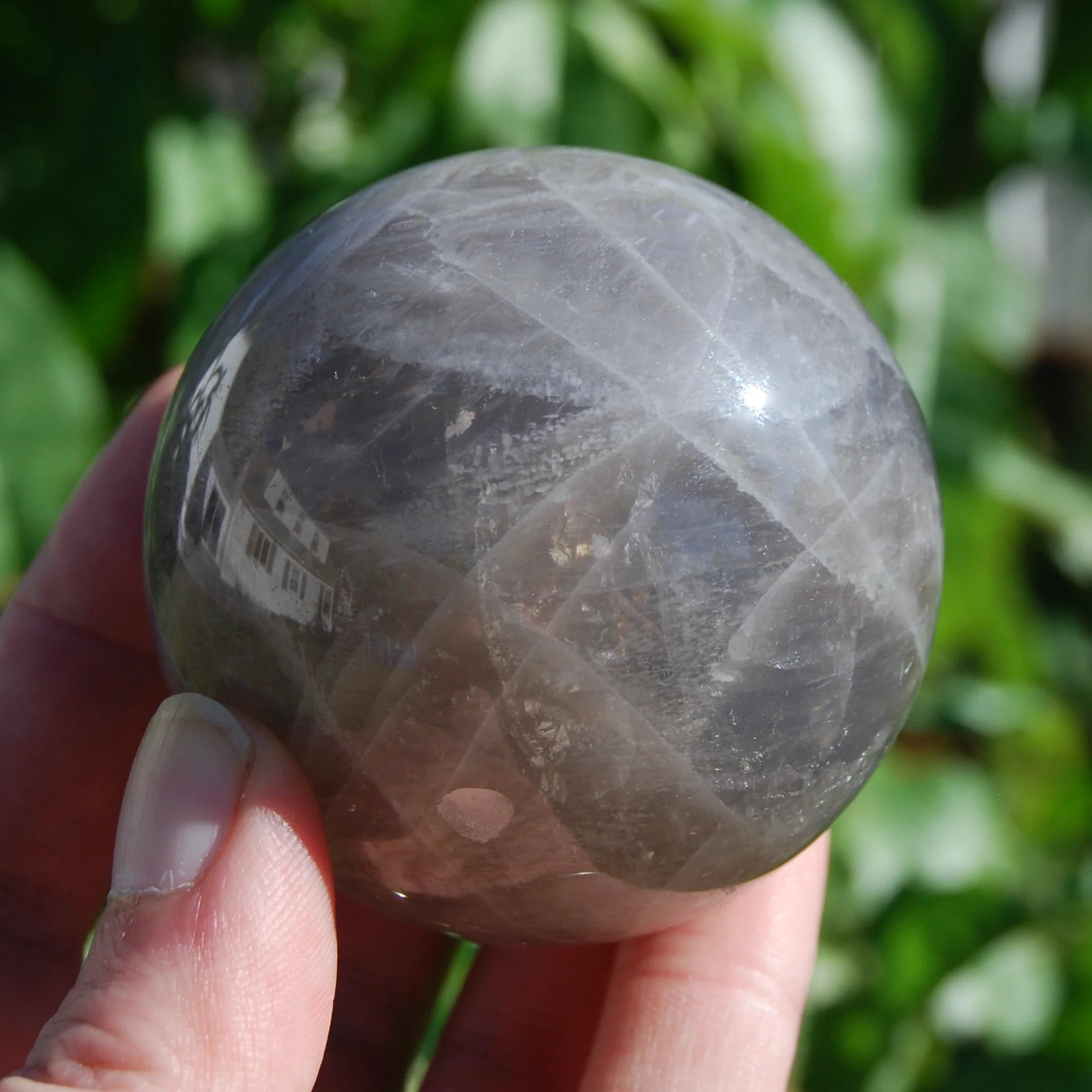 60mm 285g Blue Rose Quartz Crystal Sphere, Universal Love, Brazil