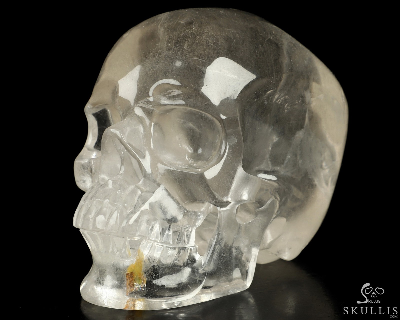 4.0″ Quartz Rock Crystal Hand Carved Crystal Skull, Super Realistic, Healing