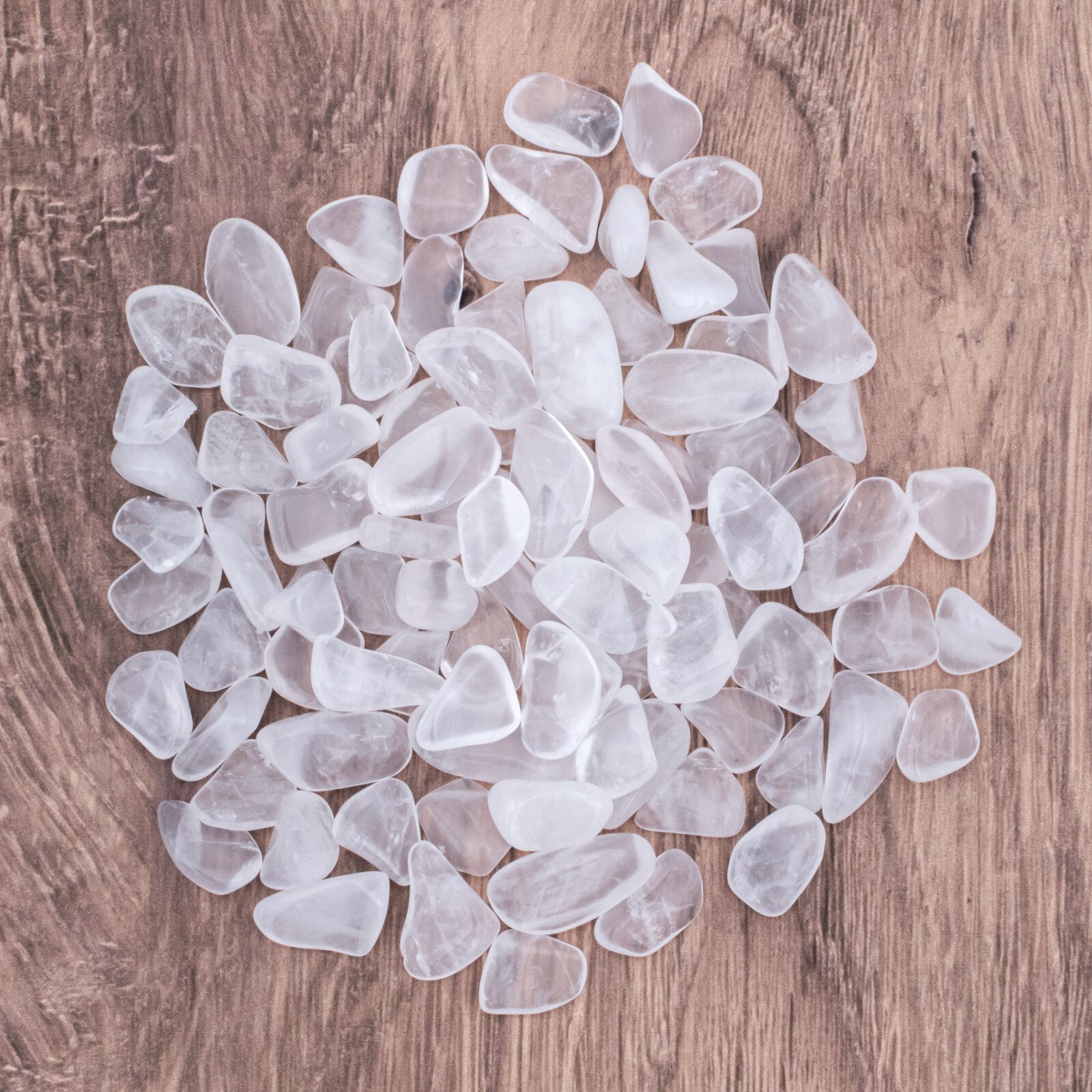 1/2 lb Tumbled Clear Girasol Quartz Gemstone Crystals Bulk Gems Wholesale Rocks