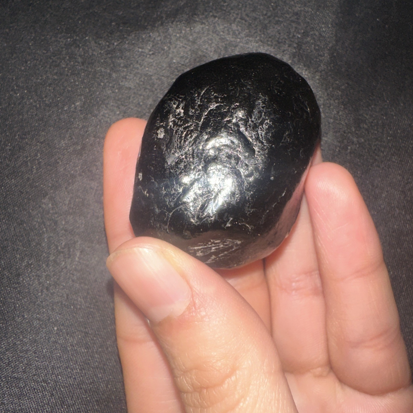 Stunning Apache Tear Tumbled Transparent Darkness Stone
