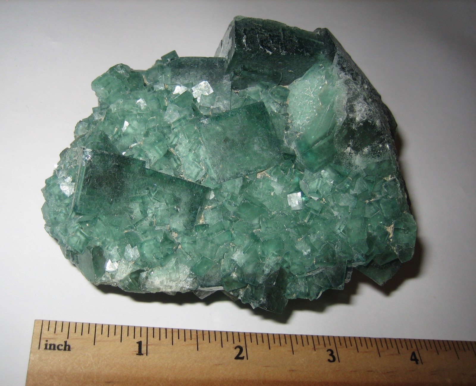 LARGE 4″ x 2.6″ NATURAL ROUGH GREEN FLUORITE CRYSTAL MINERAL CLUSTER ~ 465.6g *2