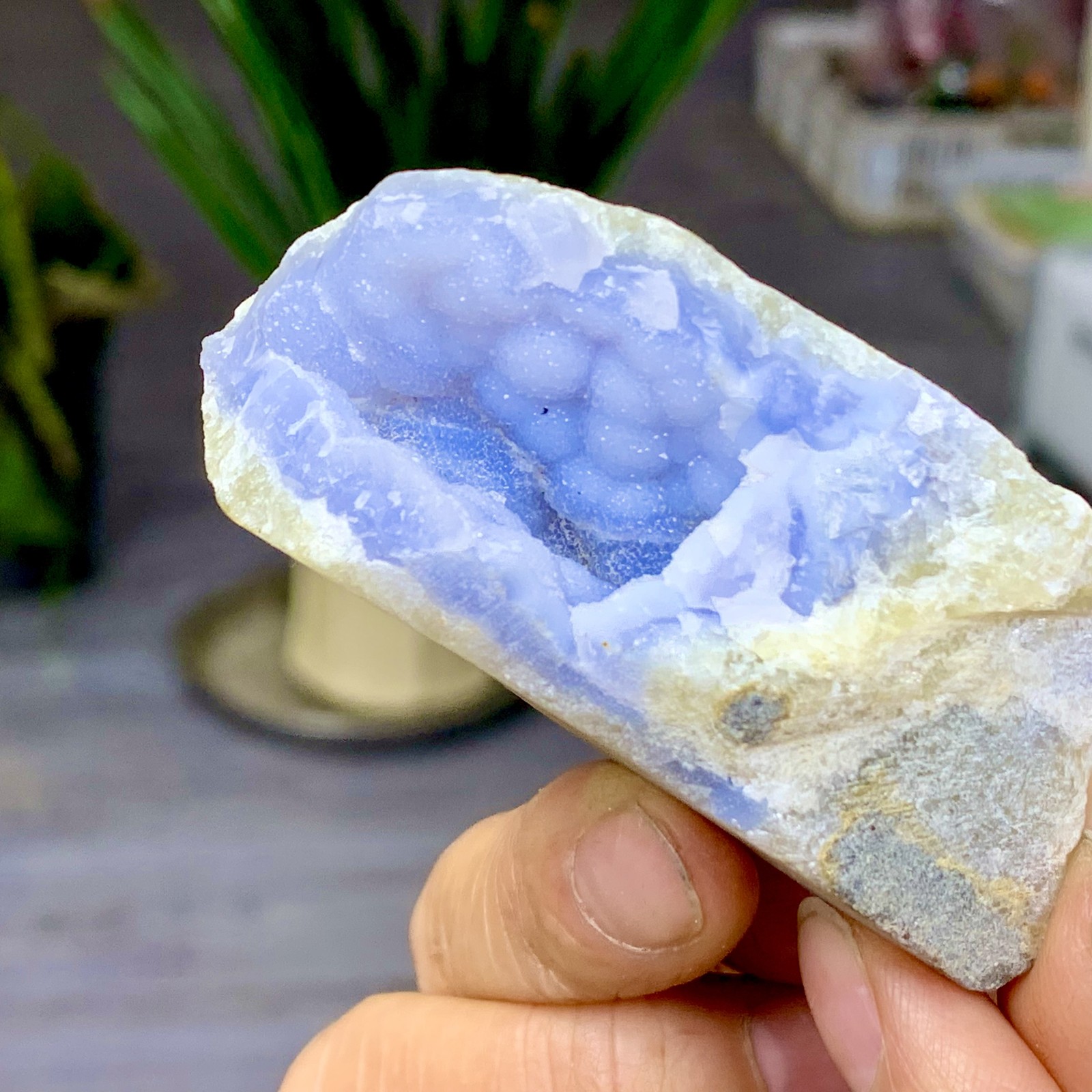 72G Natural blue textured agate specimens Healing