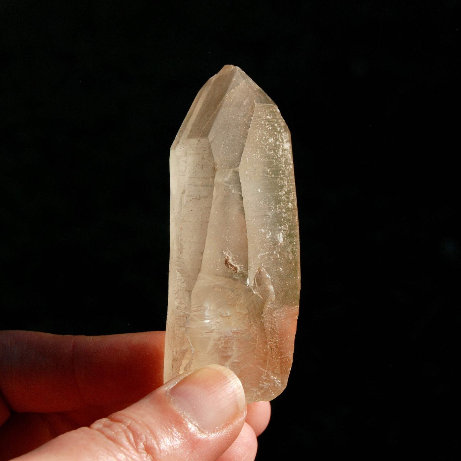 3.3″ 103g Isis Face Tantric Twin Pink Shadow Lemurian Seed Quartz Crystal, Recor
