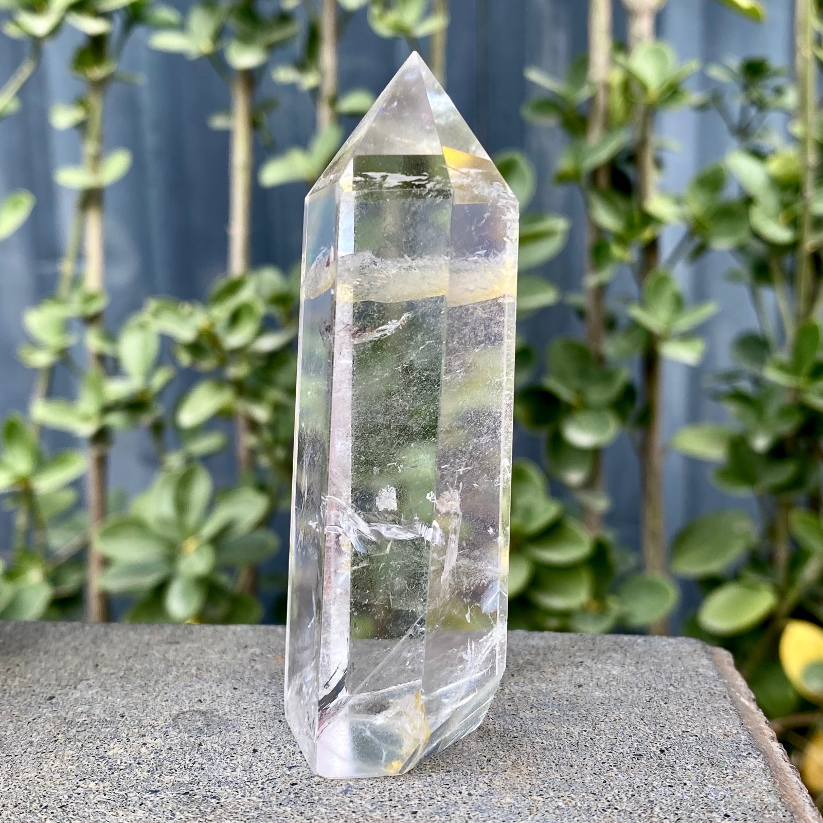 121G Natural White crystal pillar quartz crystal reiki healing