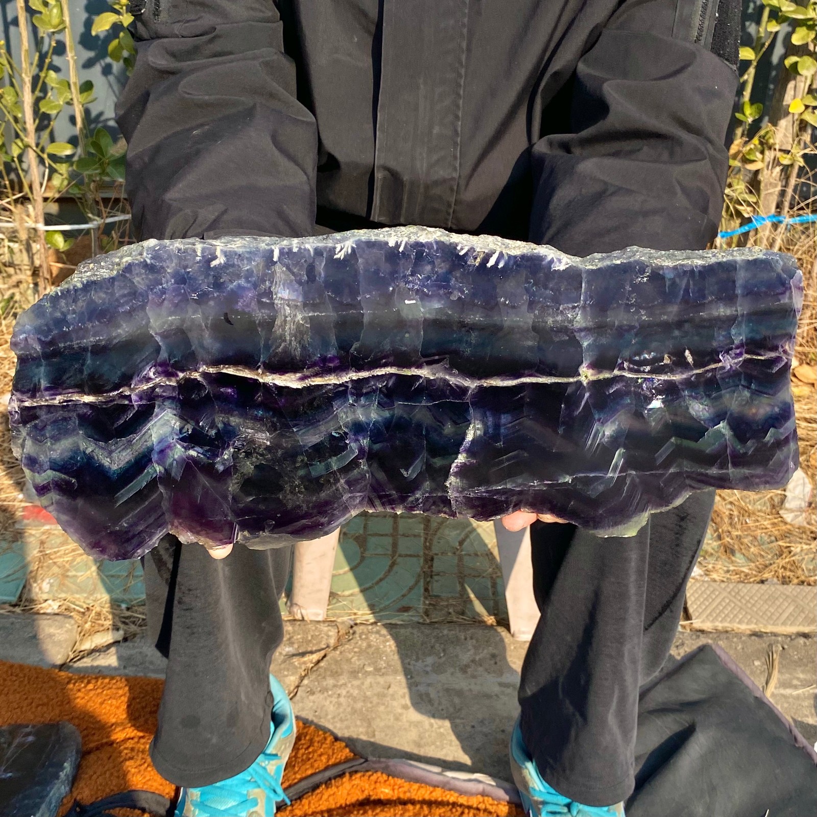 9.59LB Natural beautiful Rainbow Fluorite Crystal stone specimens