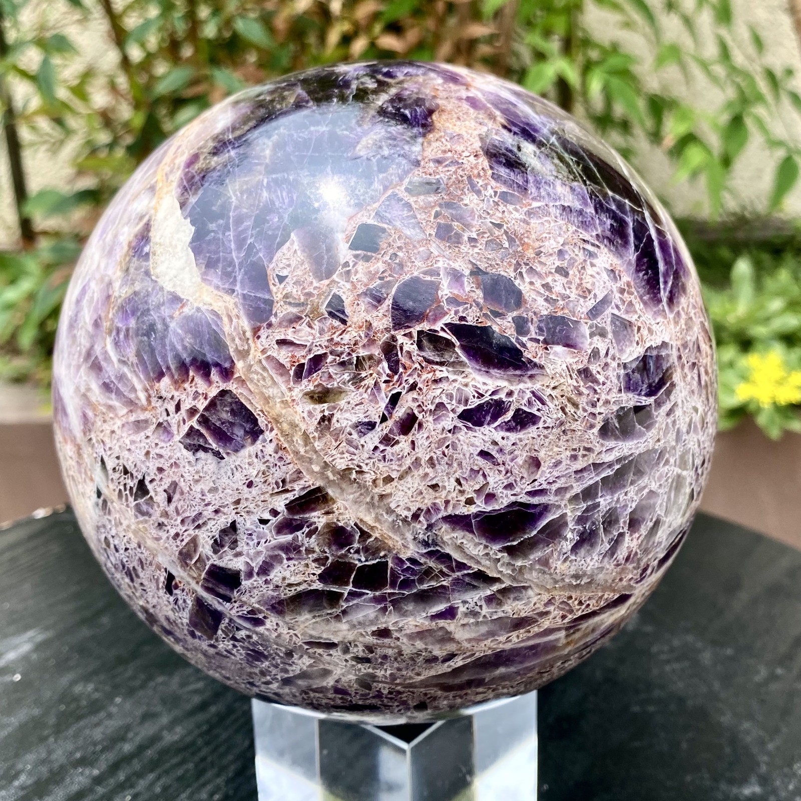 8.1LB Natural Dreamy Amethyst ball Quartz crystal Sphere Crystal Reiki Healing