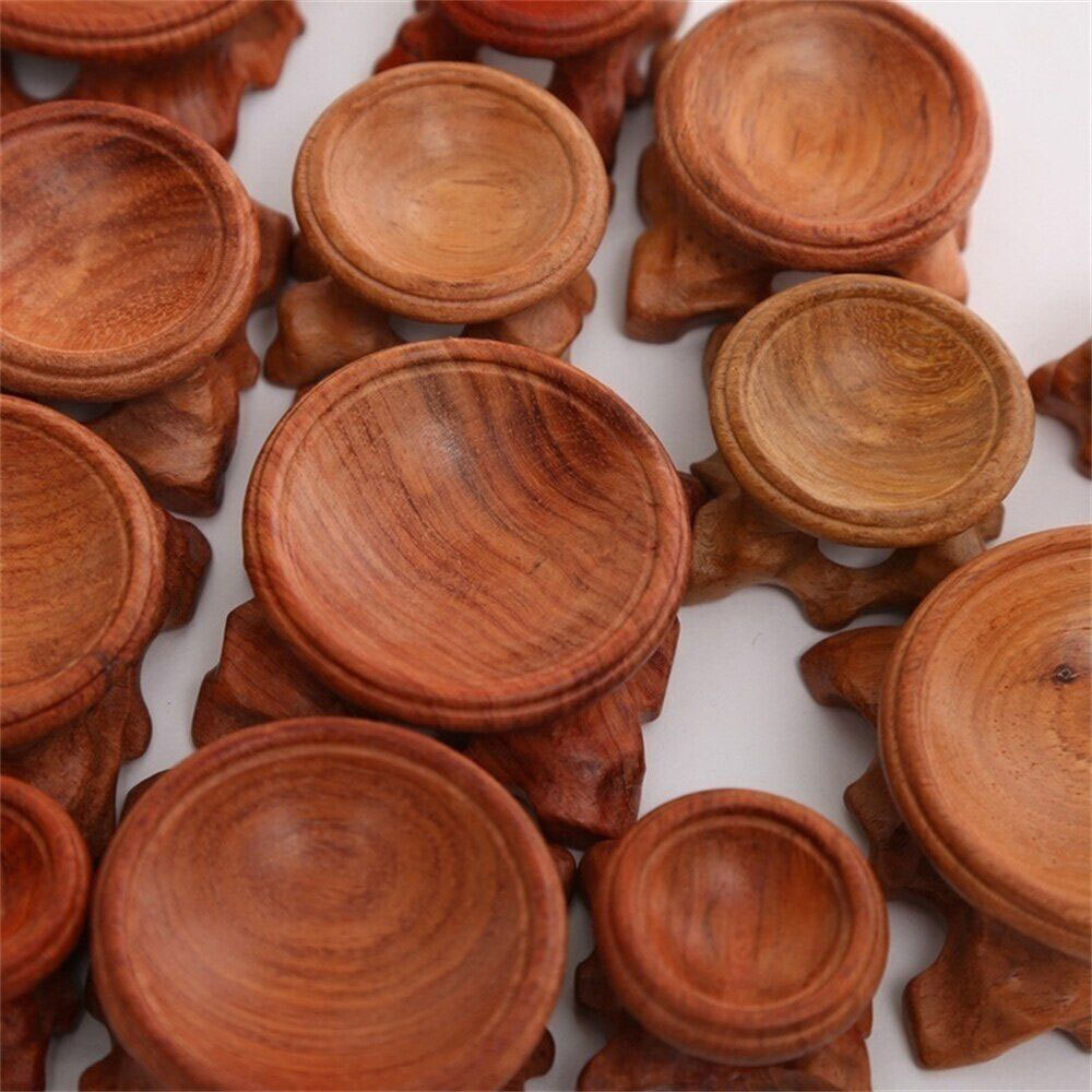 1PC Wooden Display Stand Base Decor for Crystal Ball Sphere Globe Stone Holder
