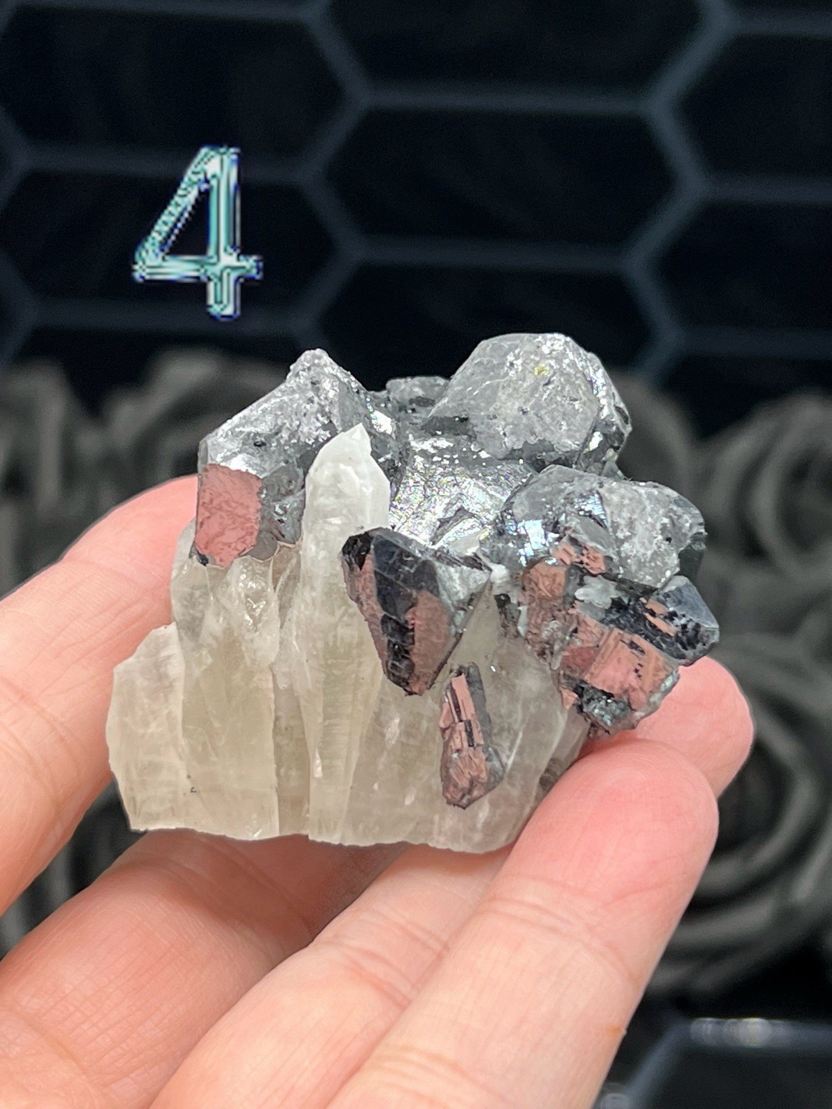 Natural Galena & Quartz Inner Mongolia* Some Fluorite uvreactive* Free ship gift