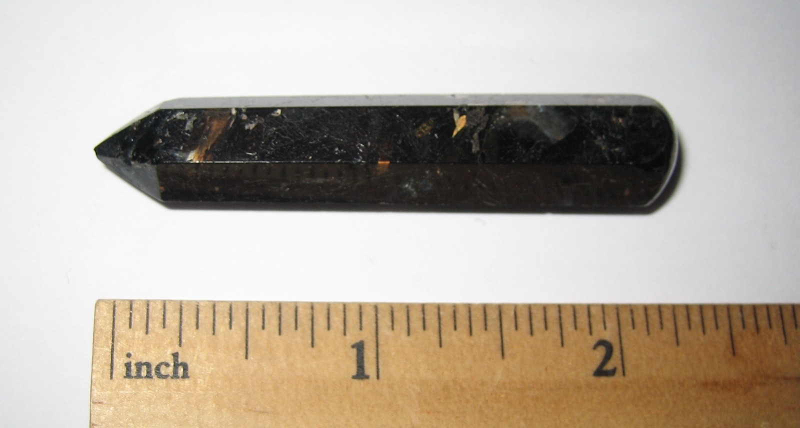 60mm RARE! POLISHED NATURAL AUTHENTIC NUUMMITE STONE WAND GREENLAND 16grams *2