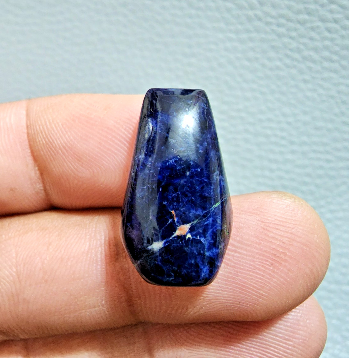17 Crt Attractive A+ African Sodalite Cabochon Coffin Shape Stone Jewelry Making
