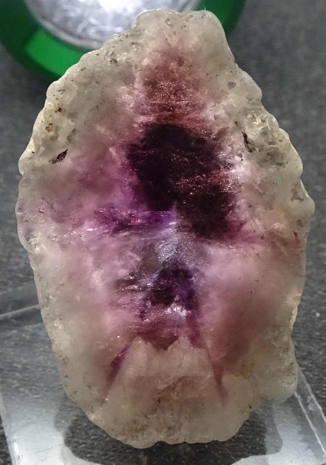 Trapiche Amethyst Polished slice, Brazil – Mineral Specimen for Sale