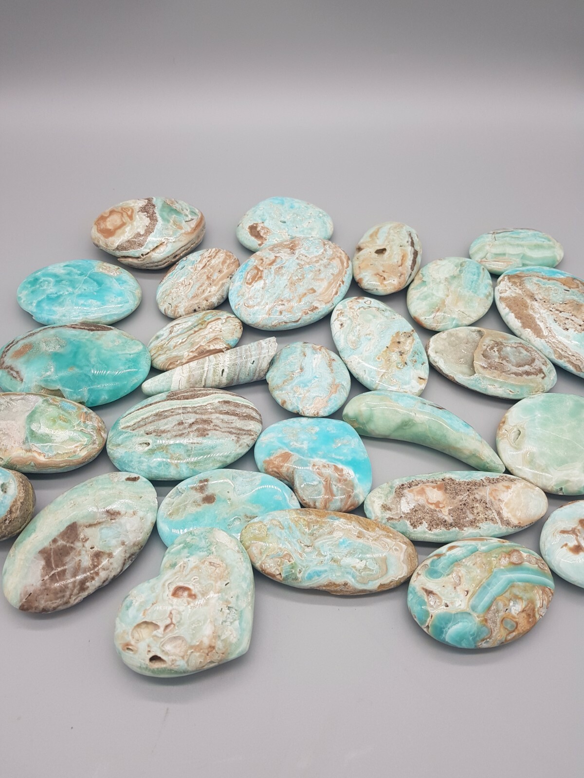 Blue Aragonit Stress Stone Mixed Tumble Healing Natural Gemstone