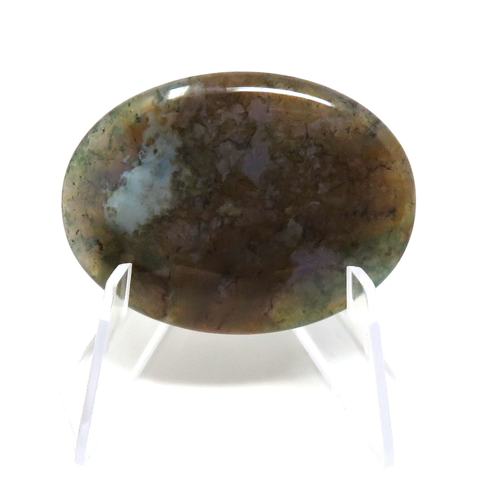 Indian Agate Worry Stone #70- 40mmX30mm or 1.5″x 1″ – 6mm Thick – Pocket Stone