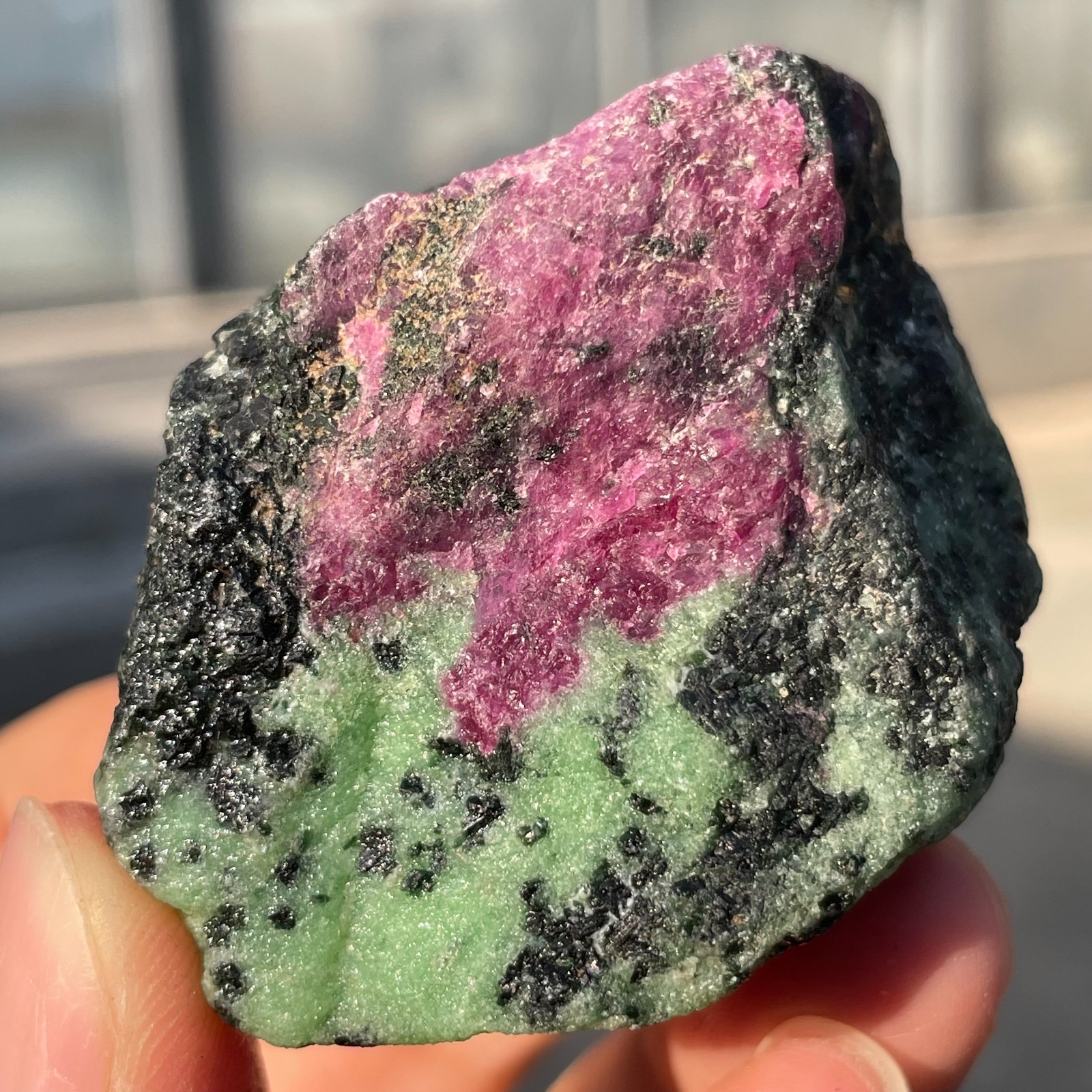 120g Natural Ruby Zoisite Raw Stone Quartz Mineral Specimen Healing