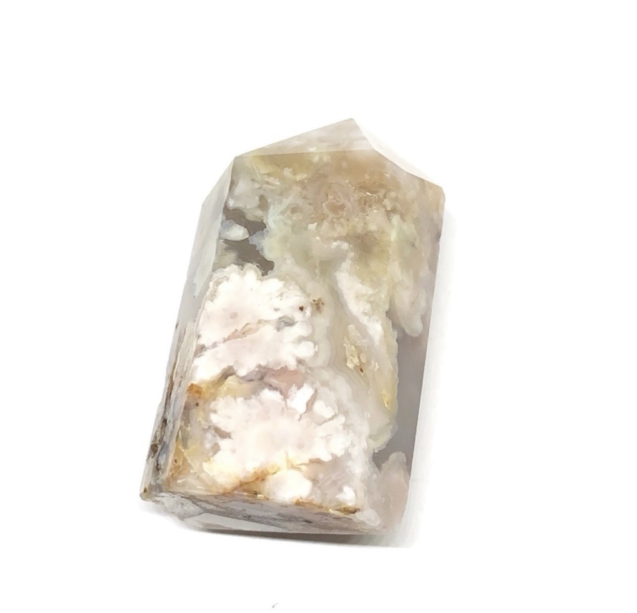 Flower Agate Crystal Point From Madagascar 38g