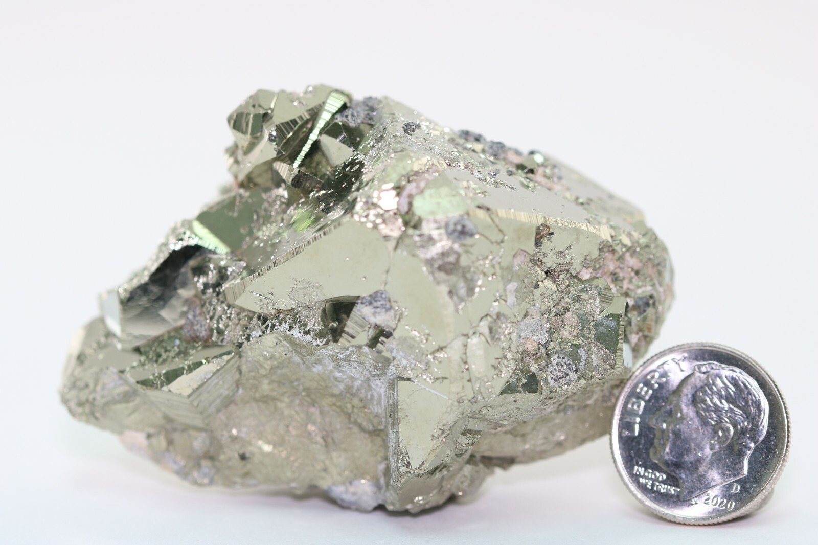 Bright Octahedral Pyrite Cluster 2.4″ Peru COA 3888
