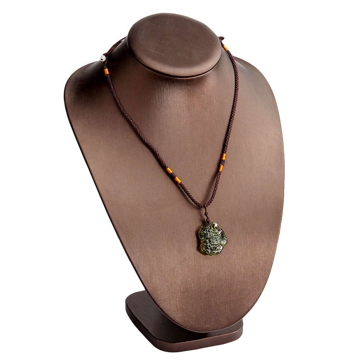 Natural Czech Moldavite Meteorite Impact Pendant Necklace Chakra Healing Green