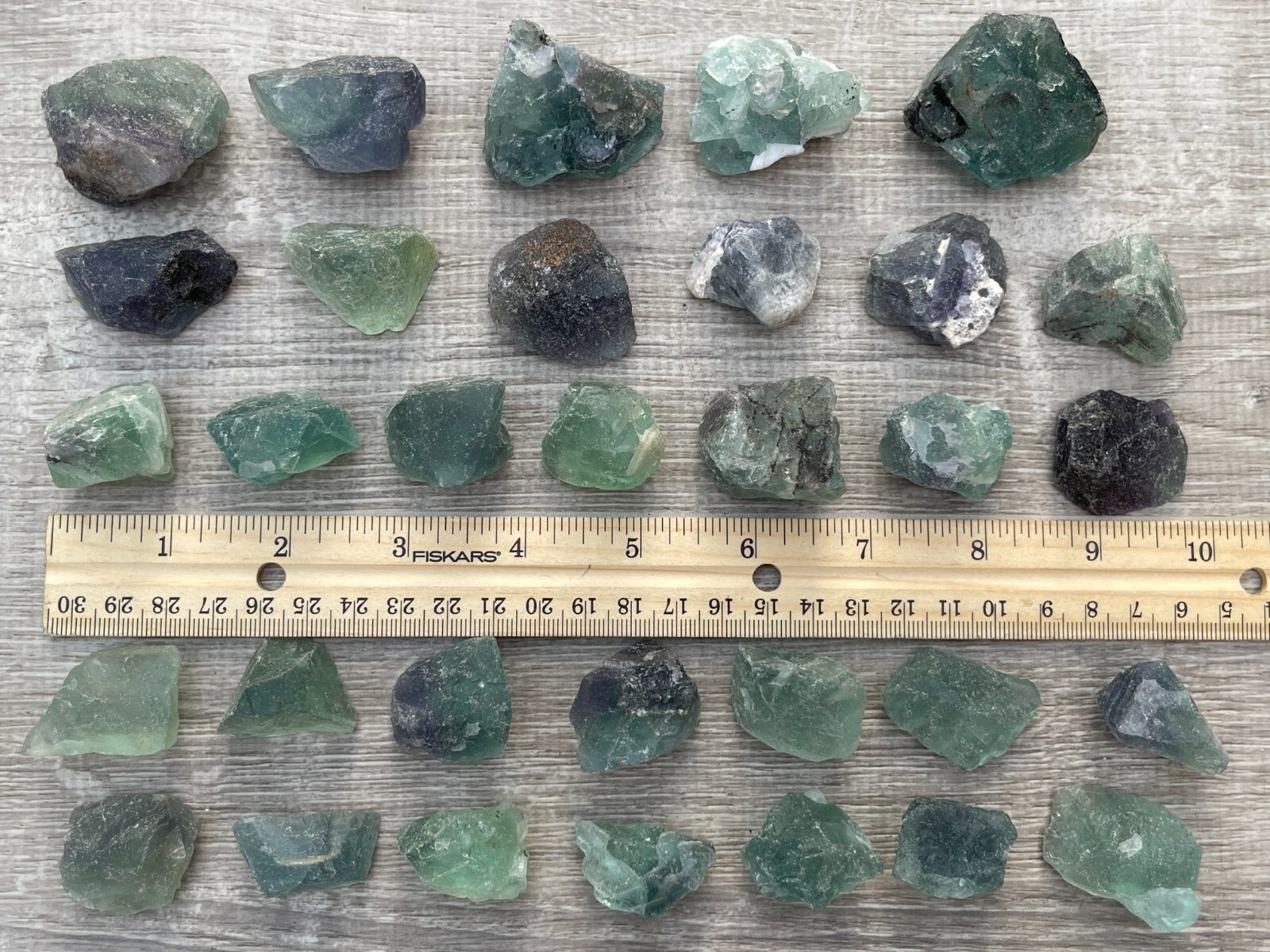 1/2 Lb Rough Large Fluorite Gemstone – Raw Natural Crystals for Cabbing, Wicca