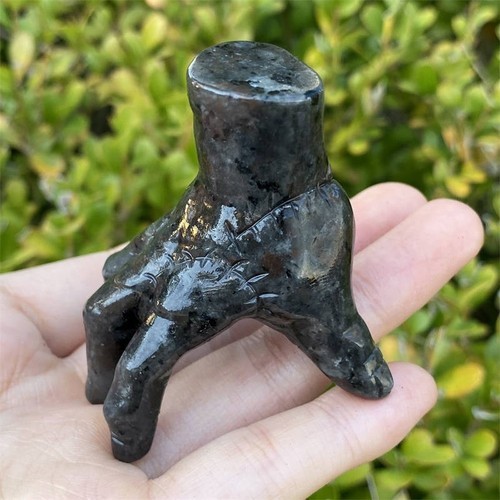 1PC Natural Yooperlite hand carved Quartz Crystal skull Reiki Healing decor