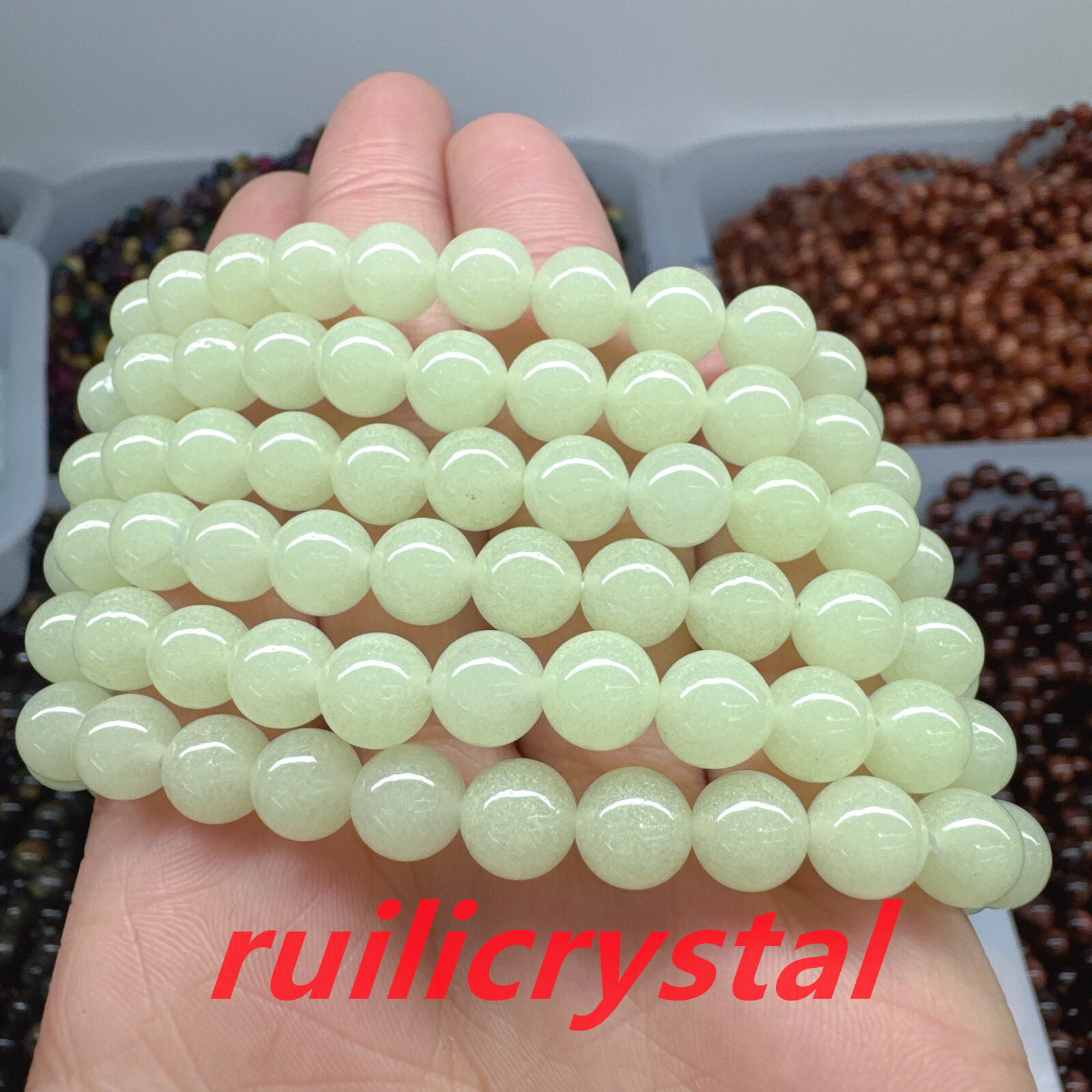 Wholesale Lot 6Pcs QuartCrystal 8mm7.5″ Stretch Bracelet gift