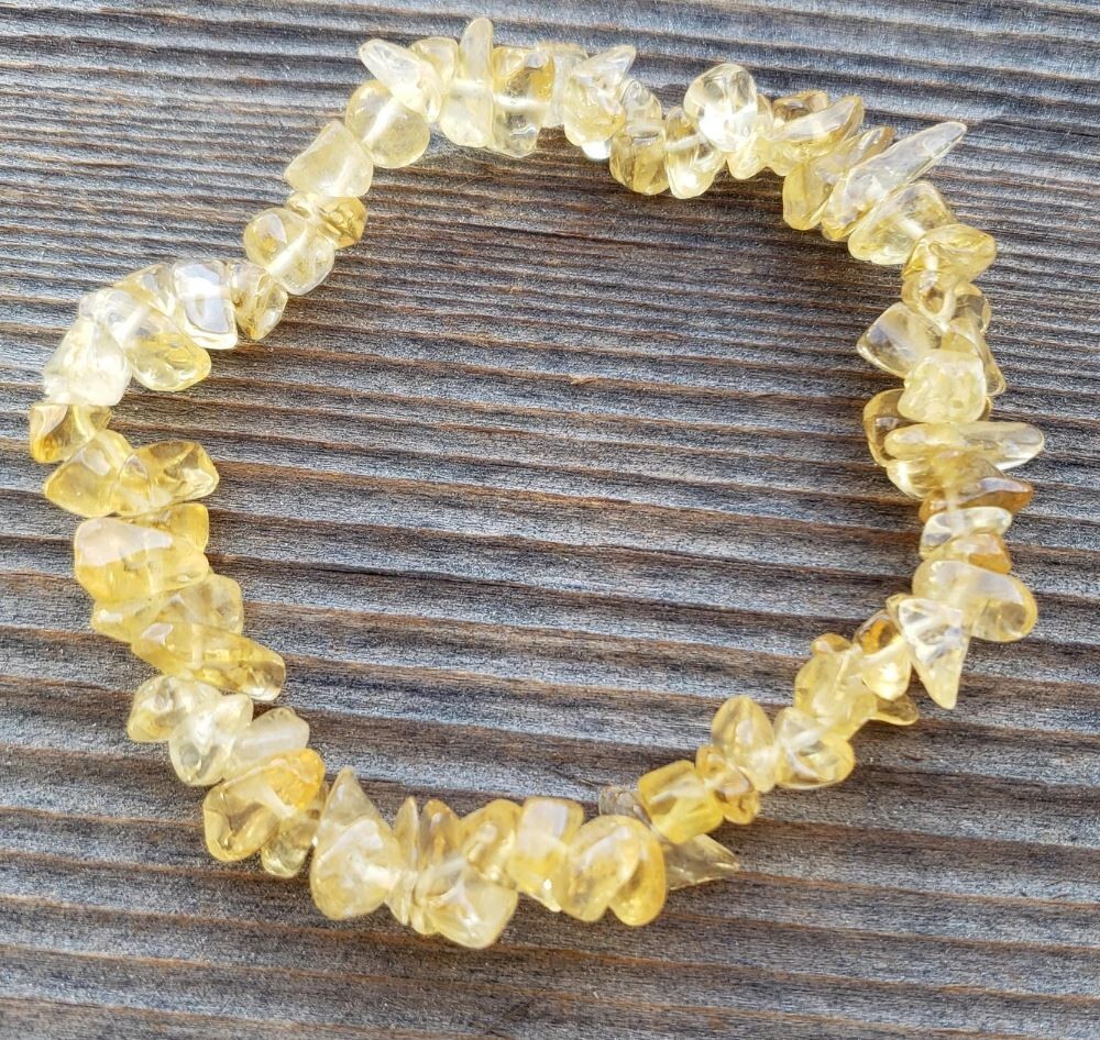 PROSPERITY STONE GEMSTONE STRETCHY CHIP BRACELET SET
