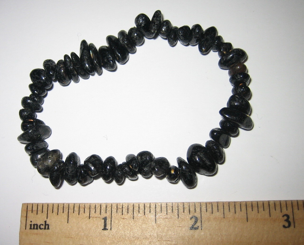 7″ TUMBLED POLISHED AUTHENTIC NUUMMITE STONE MINERAL STRETCH BRACELET ~ 16.4g *2