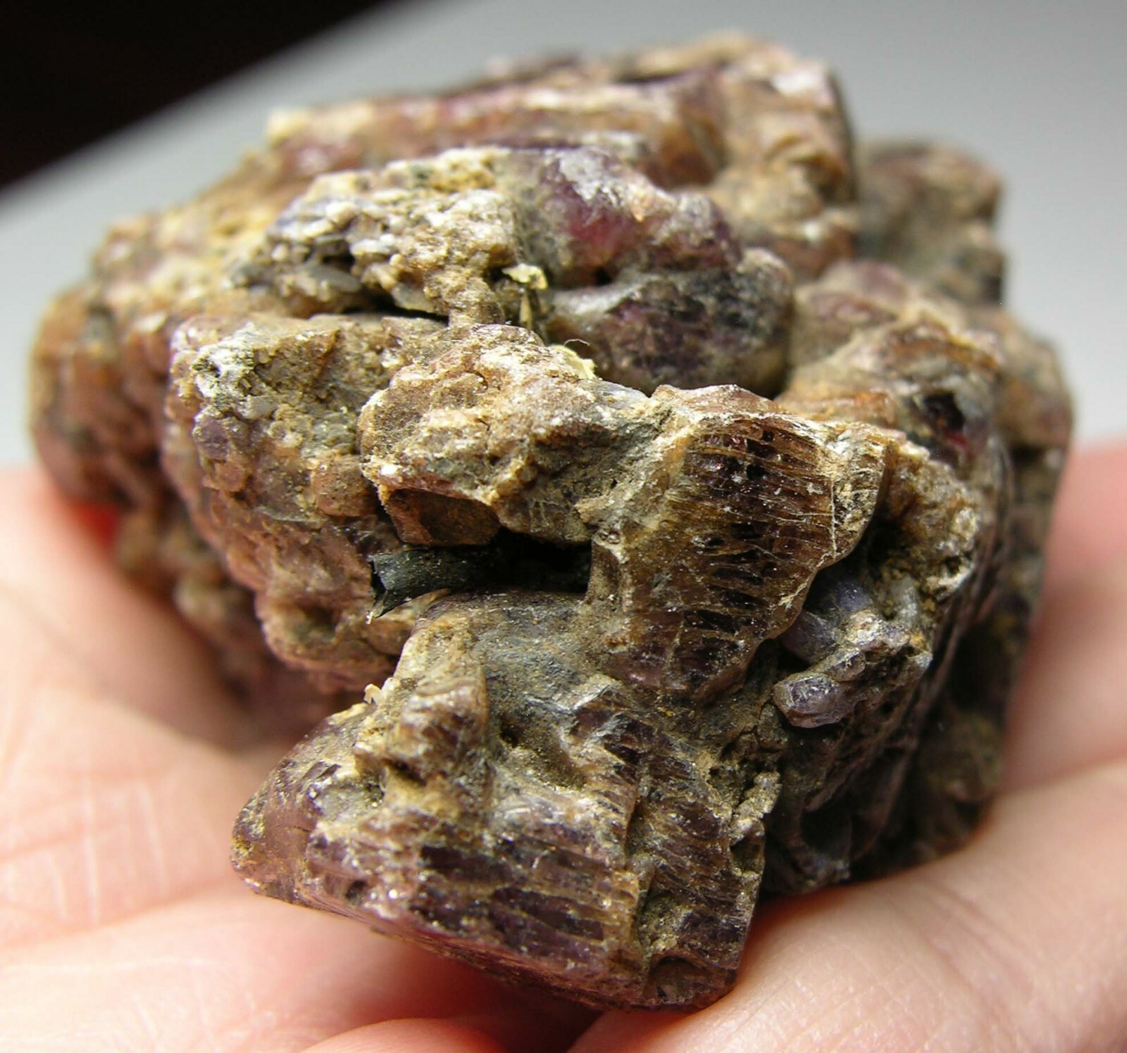#5 Vietnam 135.25g Natural Octagonal Maroon Spinel Crystal Specimen 4.75oz 65mm