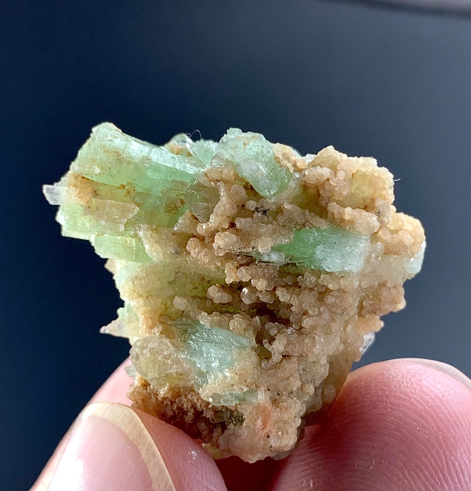 49 Carat Tourmaline Crystal With Kunzite Specimen From Afghanistan