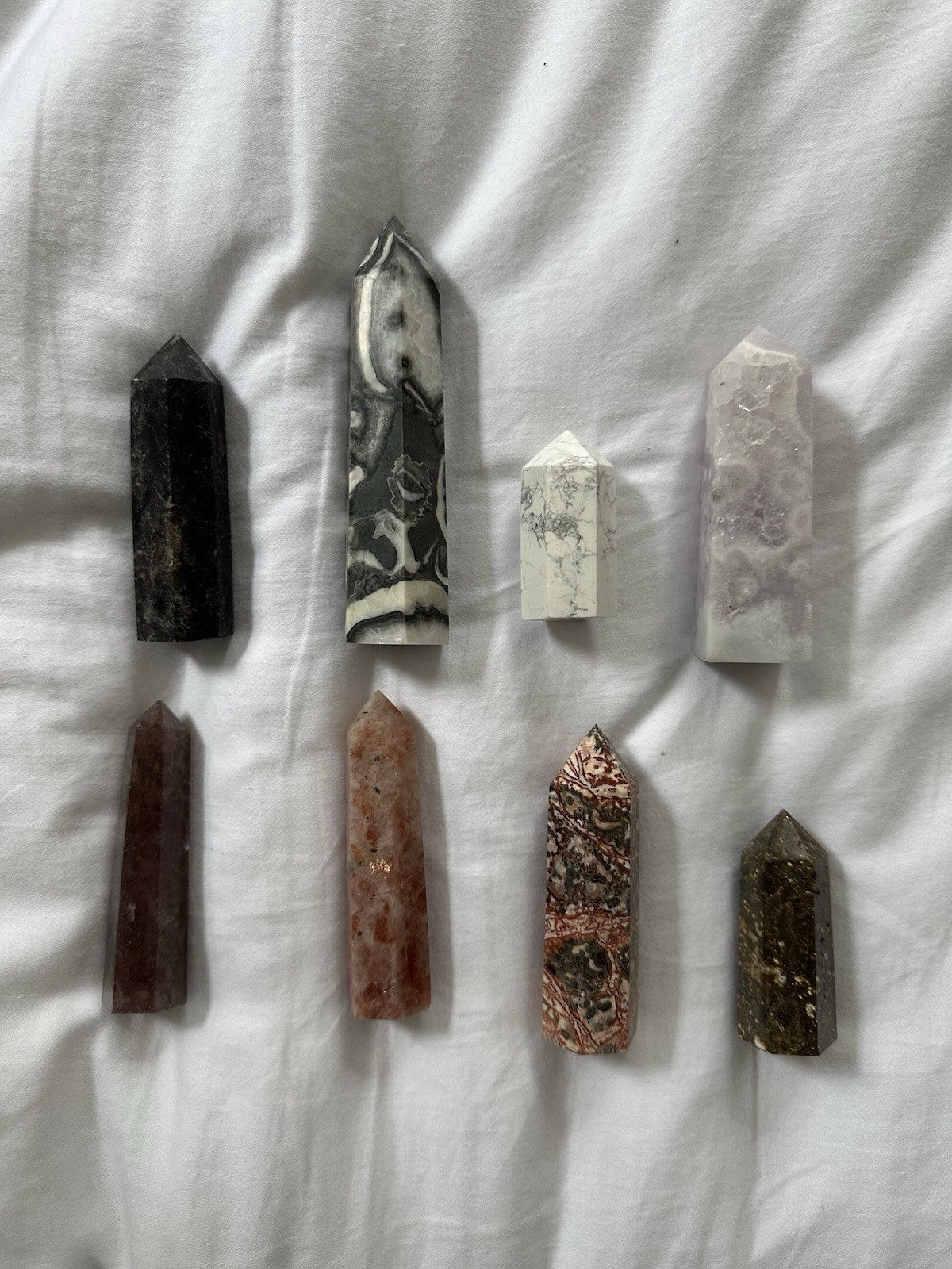 Set of 8 Witchy Crystal Towers | Healing Crystals, Decor, Meditation, Altar
