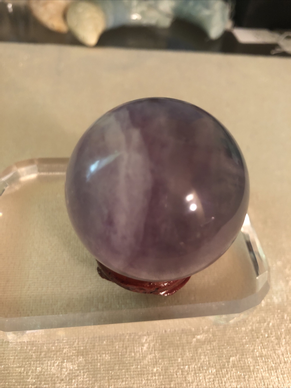 Rainbow Fluorite Sphere With Stand Rainbow & Stand 117g 1.6” 35mm