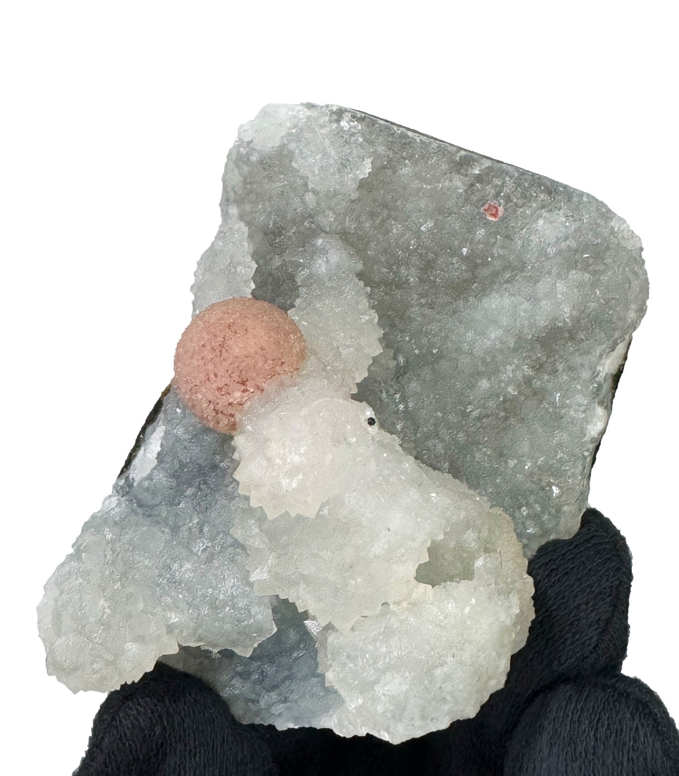 Pink Fluorite On MM Quartz Matrix Rocks, Crystals And Mineral Specimens